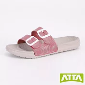 ATTA 雙帶足弓均壓拖鞋 桃紅24