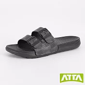 ATTA 雙帶足弓均壓拖鞋 黑24