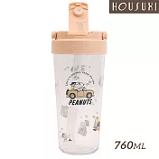 【HOUSUXI舒希】史努比-Tritan輕透舒吸杯(附彈跳吸管)760ml-A3