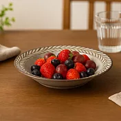 【日本Minoru】Gran釉燒葉織 陶瓷餐碗14.9cm ‧ 灰