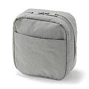 【MUJI 無印良品】皺褶尼龍廣口收納包 /灰