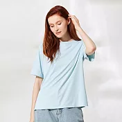 【ST.MALO】Ionic+Pro 美國銀纖維芬香水光女上衣-2564WT- M 冰晶藍