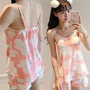 【AnZa】細肩帶胸墊牛奶絲bra睡衣家居服連身裙     FREE 套裝