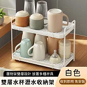 【好拾選物】雙層水杯收納架/瀝水杯收納架 -白色