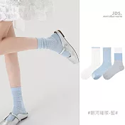 【JDS設計襪】夏天藍色白雲拼接  *  銀河璀璨-藍