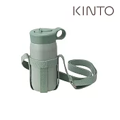 KINTO / PLAY TUMBLER吸管保溫瓶300ml+隨行帶組- 草綠