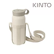 KINTO / PLAY TUMBLER吸管保溫瓶480ml+隨行帶組- 白
