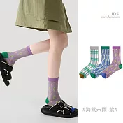 【JDS設計襪】微風輕柔網眼透氣襪    * 海棠未雨-紫