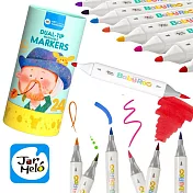 【JarMelo 原創美玩】兒童雙頭可水洗彩色筆(24色) JA95324
