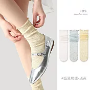 【JDS設計襪】紗紗網眼透氣襪  * 盛夏物語-淺黃