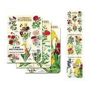 美國 Cavallini 口袋筆記本3入組 _花語