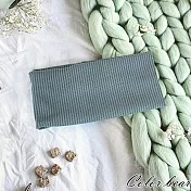 【卡樂熊】韓版棉質寬邊針織造型髮帶(四色)- 灰藍色