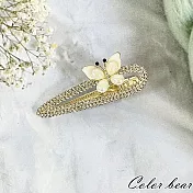 【卡樂熊】韓系氣質輕奢水鑽造型髮夾/邊夾(五款)- 貓眼蝴蝶