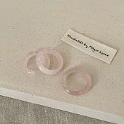 【水星記】順風順水八方來財天然水晶戒指_美規#6 (44020) _粉水晶