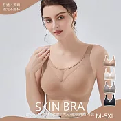 【KISSDIAMOND】小性感抹胸網紗大尺碼無鋼圈內衣(KDW-2219) M 咖色