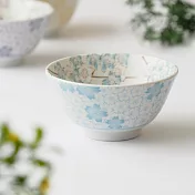【日本野田】美濃燒｜千年櫻 陶瓷餐碗13.2cm ‧ 天藍