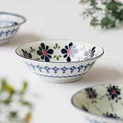 【日本野田】美濃燒｜波蘭陶 輕量陶瓷深盤14.4cm ‧ 花叢