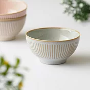 【日本野田】美濃燒｜潑水十草 陶瓷飯碗12cm ‧ 淺灰