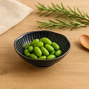 【日本野田】美濃燒｜潑水十草 陶瓷淺盤11.2cm ‧ 海碧