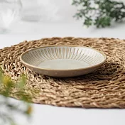 【日本野田】美濃燒｜潑水十草 陶瓷餐盤14cm ‧ 淺灰