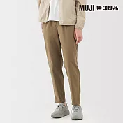 【MUJI 無印良品】女撥水加工彈性舒適褲 L 米色