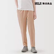 【MUJI 無印良品】女撥水加工彈性舒適褲 S 淺粉