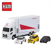 【日本正版授權】TOMICA 本田 運輸車組 內附三台小車 運輸車 HONDA 玩具車 多美小汽車