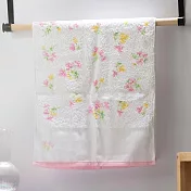 【日本野村毛巾】日本大阪泉州 柔軟吸水純棉毛巾 ‧ 晨曦花園(粉)