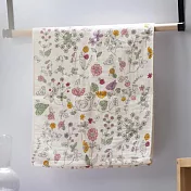 【日本野村毛巾】花草秘境 吸水紗布純棉 今治毛巾 ‧ 粉