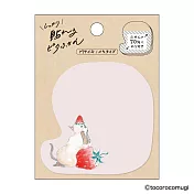 【日本UN TROIS CINQ】TOCOROCOMUGI 牢固黏貼便利貼(裁型款) ‧ M/為愛煩惱的草莓貓
