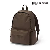 【MUJI 無印良品】可減輕肩膀負擔撥水加工後背包 深摩卡棕