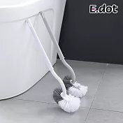 【E.dot】軟硬毛S型無死角馬桶刷 灰色