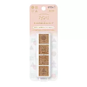 MIDORI Yuru Log軟木浸透印章- 幾何學