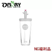 【OMORY】 仙人掌AS雙層吸管杯520ML(惜福品)- 灰色