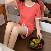 【AnZa】糖果色冰絲居家服上衣短褲(5色)     FREE 西瓜紅