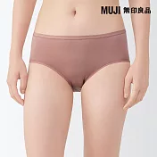 【MUJI 無印良品】女柔滑中腰內褲 S 煙燻粉