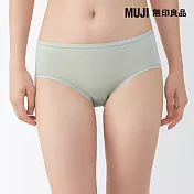 【MUJI 無印良品】女柔滑中腰內褲 S 淡綠