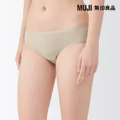 【MUJI 無印良品】女彈性低腰短版內褲 XL 淺米