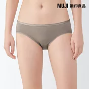 【MUJI 無印良品】女彈性低腰短版內褲 XXL 摩卡棕