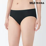 【MUJI 無印良品】女柔滑低腰短版內褲 S 黑色