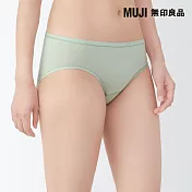 【MUJI 無印良品】女柔滑低腰短版內褲 S 淡綠
