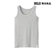 【MUJI 無印良品】兒童針織坦克背心 120 灰色