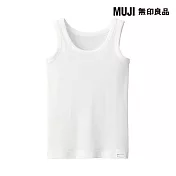 【MUJI 無印良品】幼兒針織坦克背心 100 柔白
