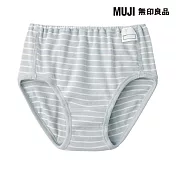 【MUJI 無印良品】兒童針織內褲 150 淺藍橫紋