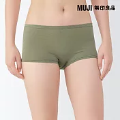 【MUJI 無印良品】女彈性平口內褲 S 卡其綠