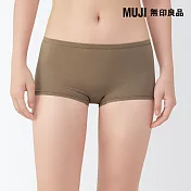 【MUJI 無印良品】女彈性平口內褲 S 深摩卡棕
