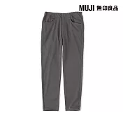 【MUJI 無印良品】兒童彈性針織斜紋織緊身長褲 110 墨灰