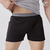ADISI 男Tactel Pro快乾排汗四角內褲(寬版開檔) AUP2591009 (M-3XL) 黑色 M 黑色