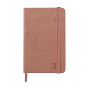 【Rhodia｜time】2026 Planner 手帳 A6_週曆直排_象牙色_160頁_90g_硬皮_彈性束帶_ 煙燻玫瑰紅