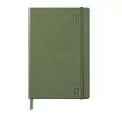 【Rhodia｜time】2026 Planner 手帳 A5_週曆直排_象牙色_160頁_90g_硬皮_彈性束帶_ 鼠尾草綠